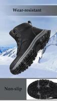 Nuevas zapatillas de deporte de cuero impermeables para la nieve de invierno, botas de senderismo al aire libre muy cálidas para hombres, zapatos de trabajo talla 39-48 - details 12