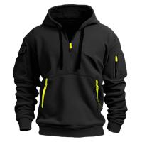 Camiseta Casual con Capucha de Vellón Manga Grande, Múltiples Bolsillos, Ajuste Suelto, Moda para Hombres y Mujeres, Sudadera a la Moda en Talla Grande - details 4