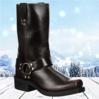 Suela de tacón de madera hecha a mano, aumento de altura 4,5 cm, botas cuadradas para hombre - details 18