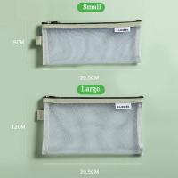 Cartera pequeña, bolsas de almacenamiento de papelería, estuche organizador de nailon, bolsa de papelería, bolsa de archivo transparente, bolsas de almacenamiento de malla, bolsa de lápices de rejilla - details 0