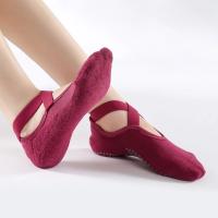 Calcetines de yoga antideslizantes para mujer, medias transpirables de vendaje, pilates, ballet, baile, medio dedo del pie - details 5