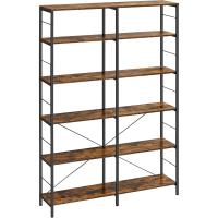Estante de Libros de 6 Niveles Diseño Industrial para Sala de Estar, Estudio, Balcón, Cocina - details 0