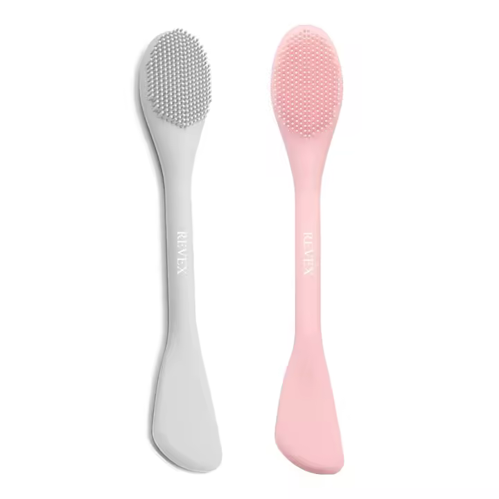 Aplicador de máscara Facial de silicona, cepillos de máscara Facial para barro, arcilla, carbón mezclado, herramientas de pincel de belleza de maquillaje suave, 2 paquetes - 1