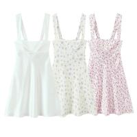 Vestido Floral de Verano OUWU Mini Vintage de Playa con Estampado de Resort - details 1
