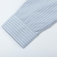 AMI High Version Camisa clásica a rayas con bordado de corazón pequeño para hombre, camisa informal multiusos para parejas - details 5