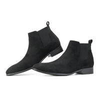 Botas Chelsea para hombre Comercio exterior cabeza pequeña cuadrada zapatos para hombre botines cortos de moda versátiles. - details 17
