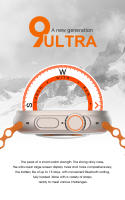 Reloj Inteligente Ultra 9 2023 para Hombres Deportivos con GPS NFC Bluetooth y Llamada Serie 9 Compás 2.2" IP68 49mm Cotaul Material de Banda de Goma Forma Cuadrada Pantalla AMOLED - details 0