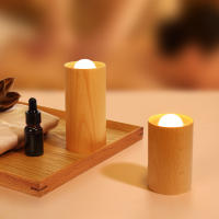 Luz De Vela Creativa De mMadera, Luz Nocturna, Control De Flujo De aire, Vela Recargable Para Dormitorio, Luz De Ambiente - details 2