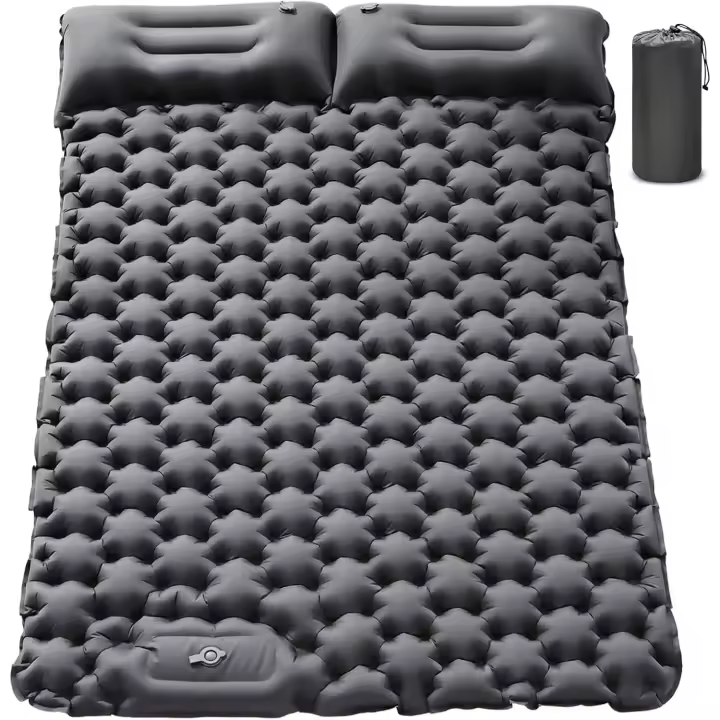 Almohada de Camping Doble Inflable, Gruesa, Impermeable, Integrada en Bombilla, Para Dos Personas - 1