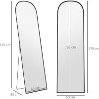 Espejo de Cuerpo Completo Espejo de Pie de 50x170 cm Aleación de Aluminio - details 6