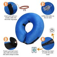 Collar Inflable Protector para Perros Postoperario Collar de Recuperación Suave para Mascotas Pequeñas, Medianas, Grandes Cono para Perros y Gatos - details 2