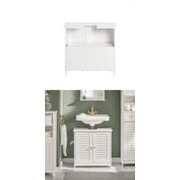 BZR17-W Mueble Columna de baño, Armario Alto baño,161 x 40 x 35 cm,ES (Blanco) - details 18