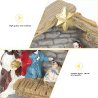 Adornos de nacimiento de Jesús, estatua vívida, decoración de mesa, decoración de iglesia de resina Artificial, adorno de figura religiosa - details 3