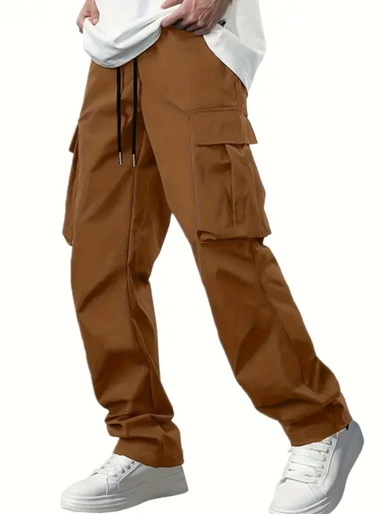 Pantalones de Trabajo para Hombres 2025 Pantalones Casuales Sueltos de Estilo Europeo-Americano - 1