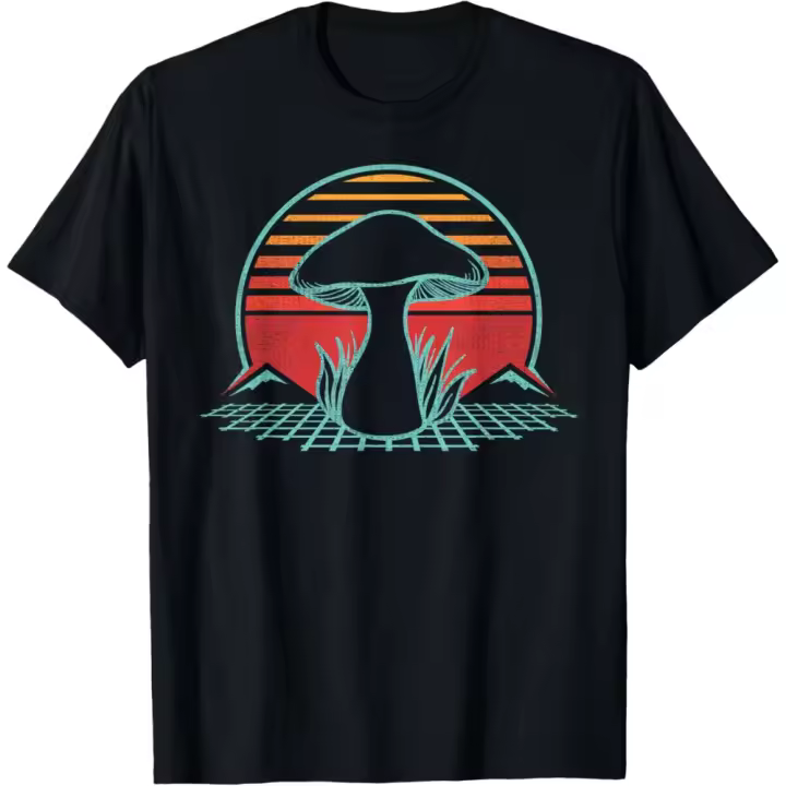 Hongo Micología Hongos Amante Retro Vintage Estilo Camiseta de los años 80 - 1