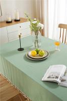 Mantel de Mesa de Pompon de Verde Ligero Cubierta de Mesa Bohemia para Cocina y Comedor - details 0