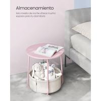 Mesa Lateral Redonda Moderna Espaciosa para Sala de Estar, Dormitorio, Mesita de Noche - details 73
