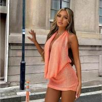 Novedad de verano, falda Sexy de punto con lazo y espalda descubierta para mujer - details 17