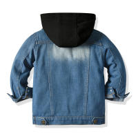 Chaquetas vaqueras falsas para niños y niñas, top informal con capucha, moda de otoño e invierno, novedad - details 3