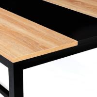Mesa de comedor rectangular Dover para 4 personas, diseño industrial (120 cm), color negro - details 4