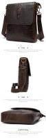 Bolso crossbody de moda para hombres hecho de cuero genuino, bolso flip crossbody para hombres, bolso de hombro casual para hombres - details 10