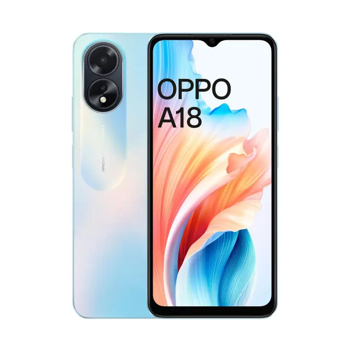 OPPO A18 4G 128GB+4GB RAM PANTALLA 6.56'' HD+ CÁMARA TRASERA DUAL 8MP FRONTAL 5MP ANDROID WIFI 3 BLUETOOTH 5.3 BATERÍA 5.000 MAH CONECTOR MICROUSB SMARTPHONE TELÉFONO MÓVIL LI - 1