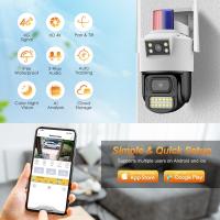 Cámara de Vigilancia de Lente Doble A Prueba de Agua, WIFI Inalámbrico, Visión Panorámica para Exteriores Certificado CE - details 1