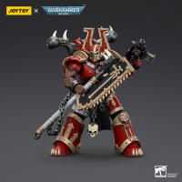 JOYTOY 1/18 figura de acción 40K World Eaters Khorne Berzerker con evisensor Chainaxe Anime modelo militar - details 3