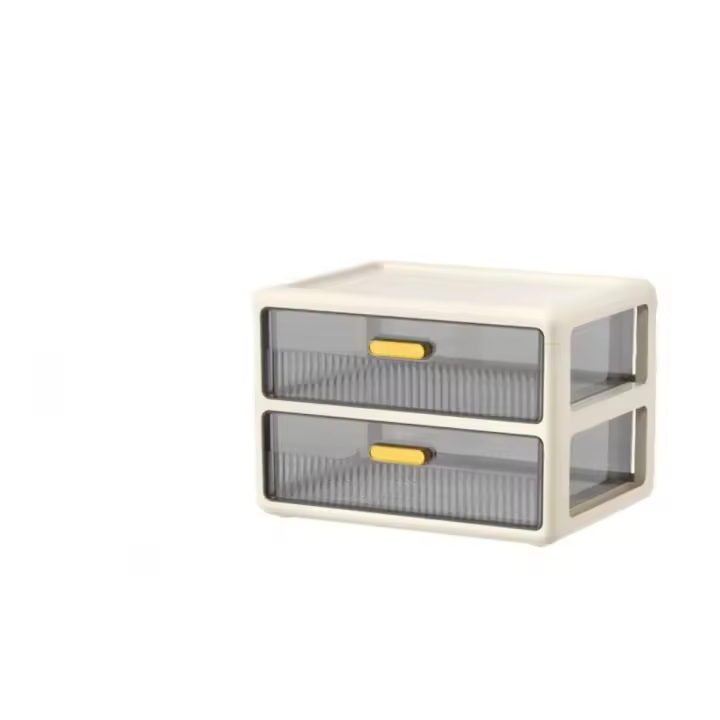 Cajón de escritorio transparente, caja de almacenamiento de plástico con cajón, organizador de escritorio, gran capacidad, ahorro de espacio, caja de joyería - 1