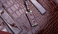 Bolso de mano de lujo para Mujer, Bandolera de Charol PU de Diseño de Cocodrilo, Bolso de Hombre Retro - details 16