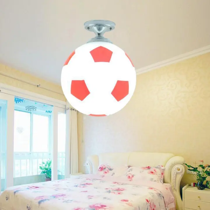Luces de techo LED para balón de fútbol, lámpara creativa de 220V E27 para decoración de dormitorio de niños, Bar y Club - 1