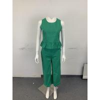Conjunto casual de verano para mujer, top sin mangas plisado y pantalones cortos de pierna ancha - details 10
