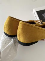 Nueva versión coreana de gamuza de fondo plano cabeza redonda boca poco profunda versátil perezoso un pedal ballet zapatos de mujer - details 32