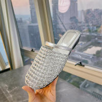 Bolsa tejida cabeza zapatillas verano nuevo hueco salir desgaste sandalias de las mujeres casual moda versátil media arrastre - details 1