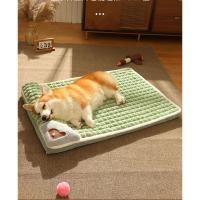 Cama a cuadros para perros pequeños y medianos, sofá de lujo, cálido, pelusa para dormir, extraíble, lavable, para invierno - details 3