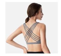 Sujetador deportivo para mujer, Push Up, sin aros, acolchado, entrecruzado, con tiras, para correr, entrenamiento de gimnasia, entrenamiento, ropa interior de Yoga, Tops cortos - details 23