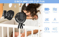 Ventilador Portátil USB de 6 Pulgadas Velocidad Variable, Recargable, con Soporte Flexible - details 0