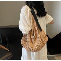 Bolso de hombro, bolso de punto ahuecado, bolso de hilo de algodón, bolso de mano de ganchillo, bolso de paja de playa bohemio de gran capacidad para estudiantes - details 8