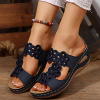 Sandalias de Mujer 2025, Nuevo Estilo Primavera y Verano Sandalias de Cuña Casual Huecas, Sandalias de Playa. - details 3
