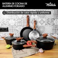 Batería de Cocina de Aluminio con Antiadherente |   8 Piezas Callao + 5 Cuchillos Inoxidables con Pelador de Verduras y Tijeras, Ollas/Sartenes para Todas las Cocinas, Incluso Inducción - details 1