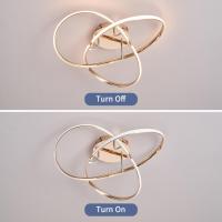 NEO Gleam-candelabro led moderno para sala de estar, lámpara de techo interior para dormitorio, sala de estudio, hogar inteligente, Alexa, negro/cromo/dorado - details 6