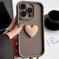 Funda de silicona con corazón de amor en 3D para iPhone, carcasa trasera de caramelo a prueba de golpes para iPhone 16, 15, 13, 12, 11, 14 Pro Max, X, XR, XS, 16 Plus - details 1