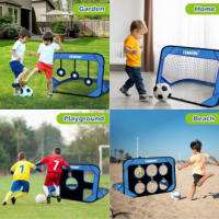 Portería de fútbol infantil plegable, portería de fútbol de jardín para juegos infantiles al aire libre plegable de 4 modos - details 3