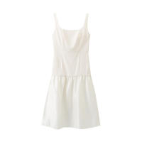 OUWU- Vestido camisola sin mangas ajustado con espalda descubierta y cuello en U de estilo único de verano, falda de mujer - details 1
