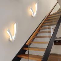 Aplique LED de Pared 12W GOECO, 3000K Luz Blanca Cálida, Blanco Acrílico, Lámpara de Pared Moderna para Pasillo, Sala de estar, Dormitorio, 35*25*4 CM - details 0
