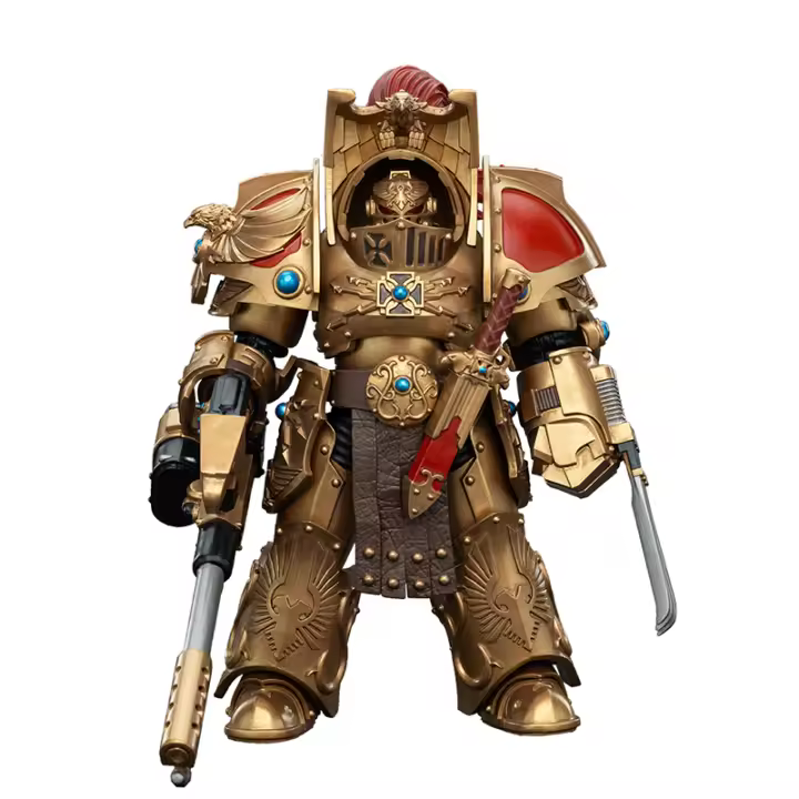 JOYTOY 1/18 figura de acción The Horus Heresy Legio Custodes Aquilon Terminator Squad Aquilon con Infernus Firepike - 1