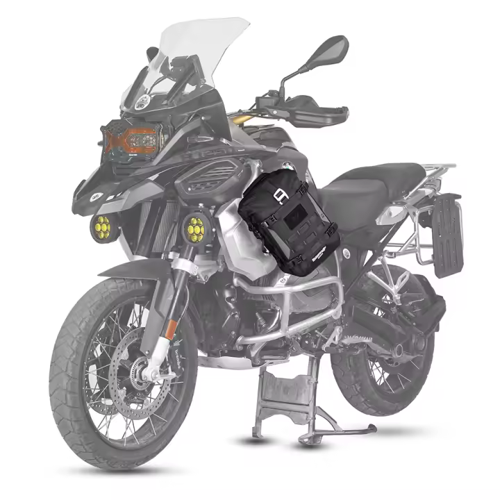 Rhinowalk-bolsa de parachoques para motocicleta, impermeable, con marco de tablero de soporte interior, paquete de barra de choque, bolsa de colocación de herramientas de conducción al aire libre - 1