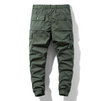 Pantalones Cargo cómodos informales para hombre, pantalones para correr de senderismo lisos y versátiles para otoño e invierno, nuevos pantalones deportivos elásticos con múltiples bolsillos para hombre - details 6