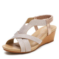 Sandalia estilo étnico punta abierta verano cómoda vacaciones turismo pendiente y sandalias romanas para mujer - details 3