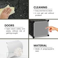 Armario Modular Organizador de Ropa de 12 Módulos para Hogar Estante de Almacenamiento para Dormitorio Negro - details 10